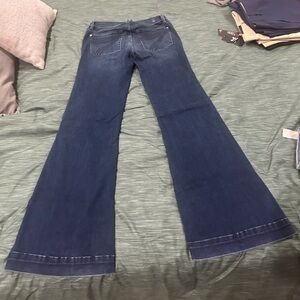7 For All Mankind Deep Blue Wide Leg Jeans